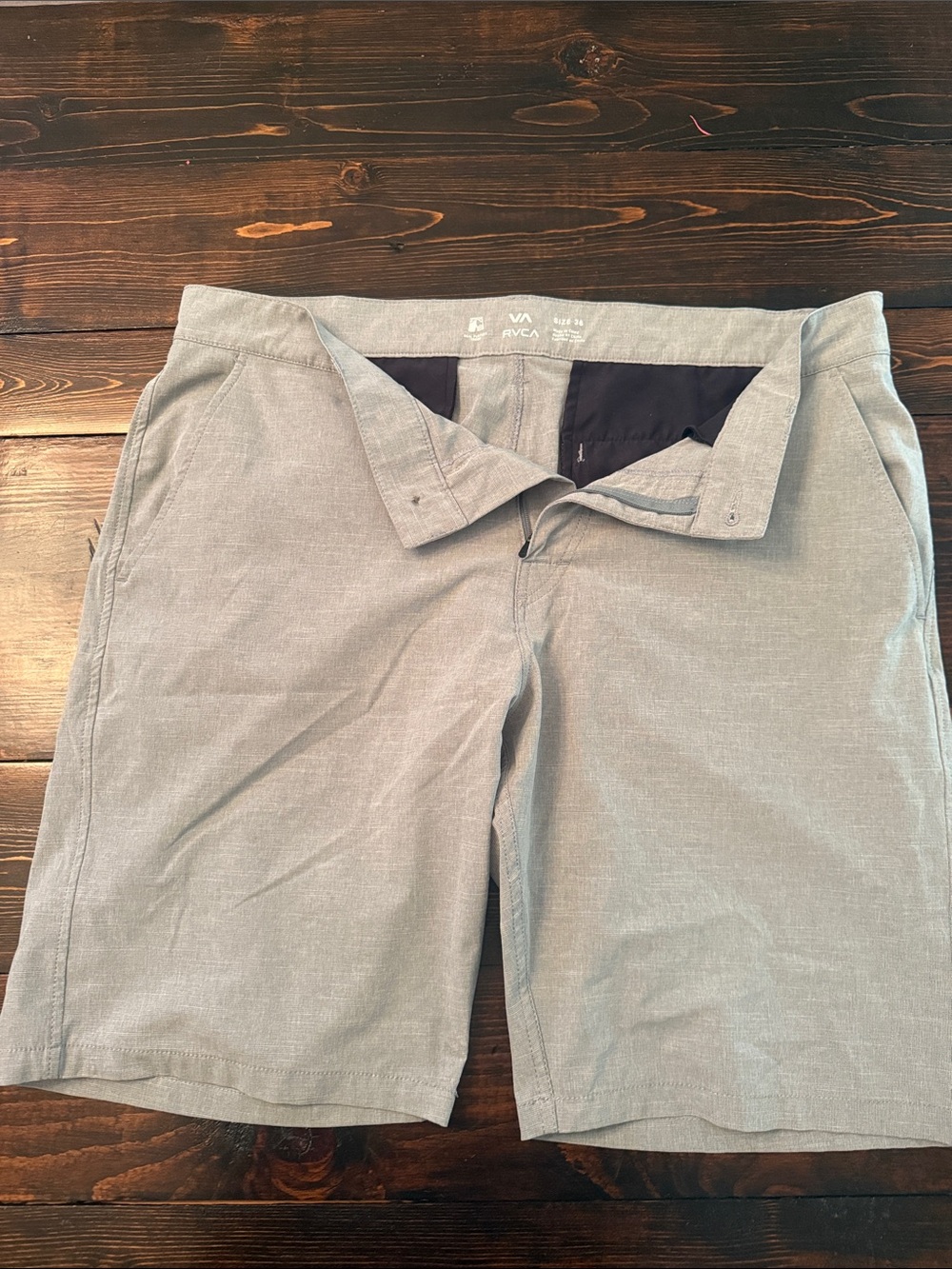 RVCA Men's Light Gray Everyday Flat-Front Shorts